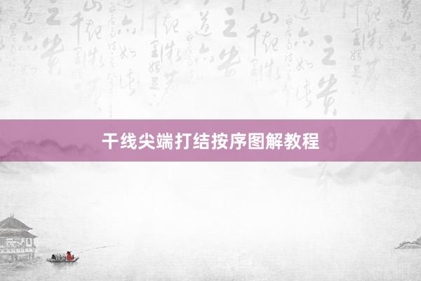 干线尖端打结按序图解教程